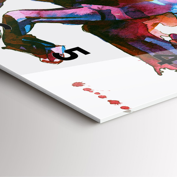 Wanduhr quadratisch Pferd auf der Flucht