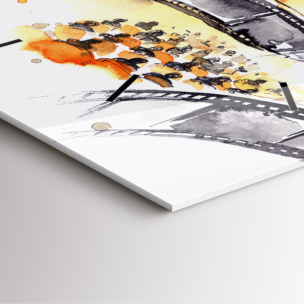 Wanduhr modern quadratisch Kinematographie Kamera