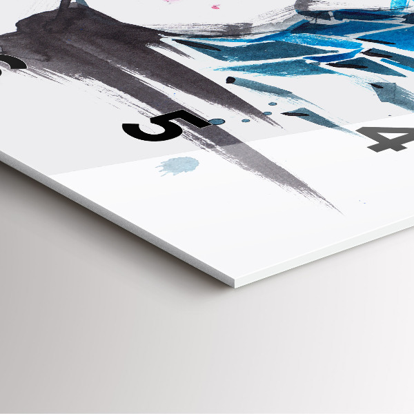 Wanduhr quadratisch Abstraktes Gesicht einer Frau