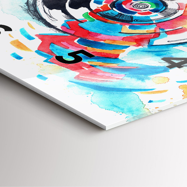 Wanduhr quadratisch mit motiv Fotografin mit Kamera