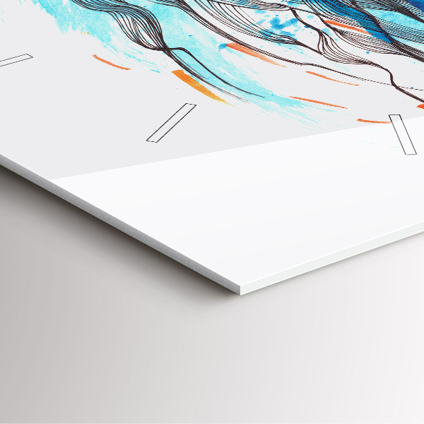 Wanduhr quadratisch mit motiv Illustration eines Kopfhörers