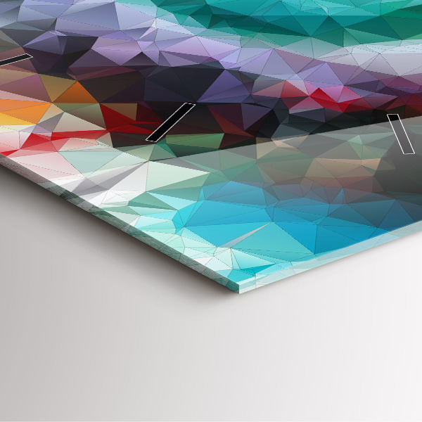 Wanduhr quadratisch mit motiv Farbiges menschliches Auge