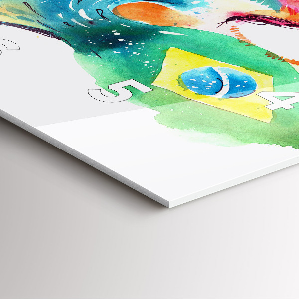 Wanduhr modern quadratisch Kultur - Flagge von Brasilien