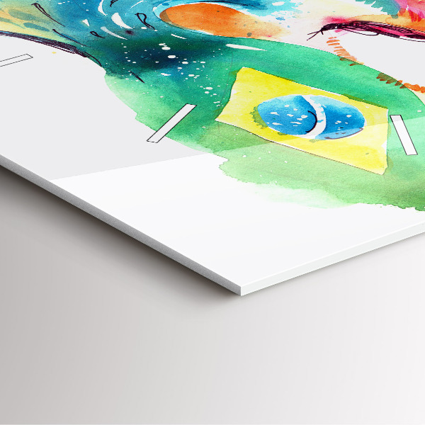 Wanduhr modern quadratisch Kultur - Flagge von Brasilien