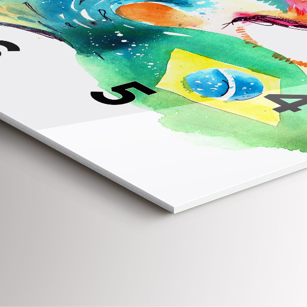 Wanduhr modern quadratisch Kultur - Flagge von Brasilien