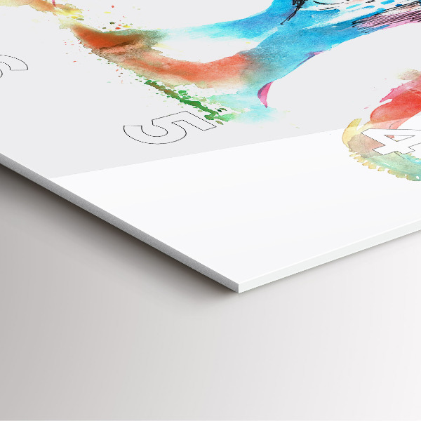 Wanduhr quadratisch mit motiv Kultur von Indien