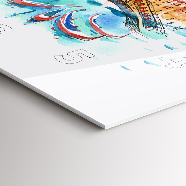 Wanduhr modern quadratisch Italien - Die venezianische Gondel