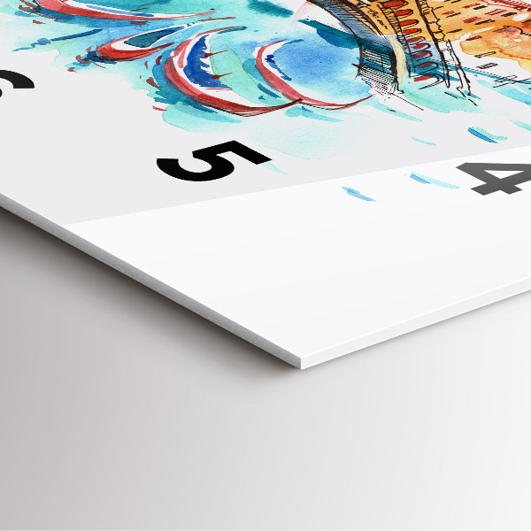 Wanduhr modern quadratisch Italien - Die venezianische Gondel