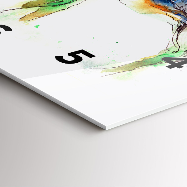 Wanduhr quadratisch Elch und Berglandschaft