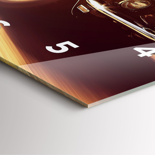 Wanduhr quadratisch mit motiv Klassisches altes Auto