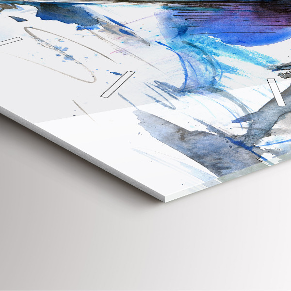 Wanduhr quadratisch Dalmatiner und Regenschirm