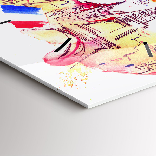 Wanduhr modern quadratisch Attraktive Länder der Welt