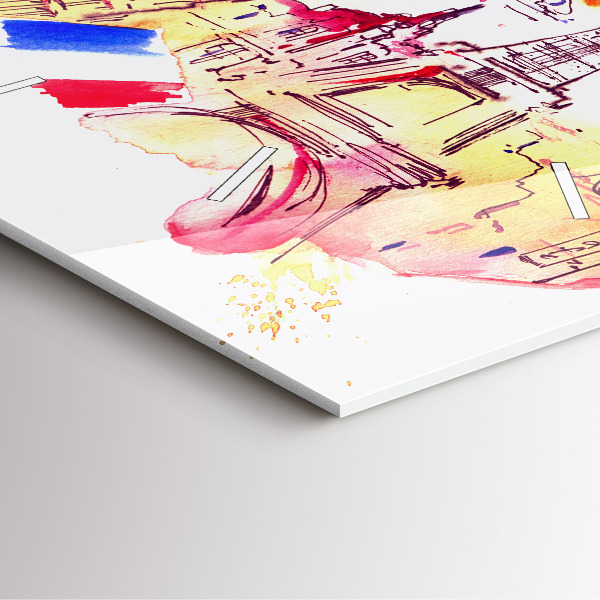 Wanduhr modern quadratisch Attraktive Länder der Welt