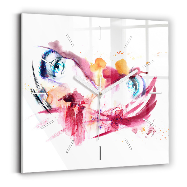 Wanduhr quadratisch Romantisches Paar