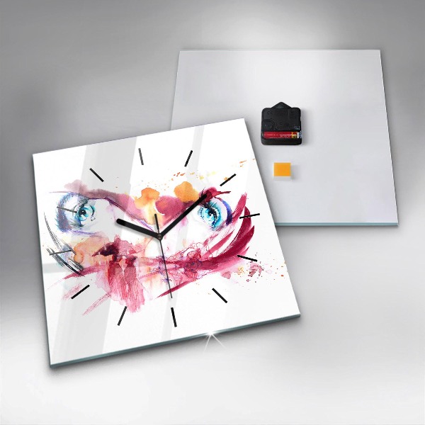 Wanduhr quadratisch Romantisches Paar