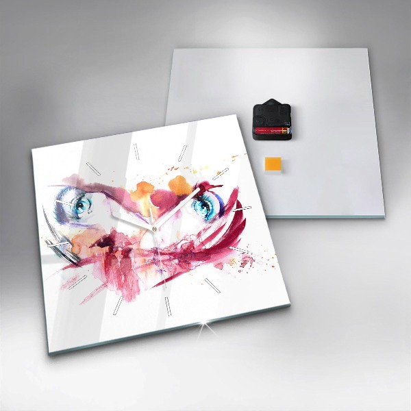 Wanduhr quadratisch Romantisches Paar