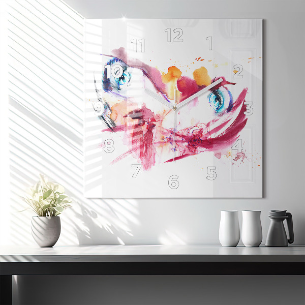 Wanduhr quadratisch Romantisches Paar