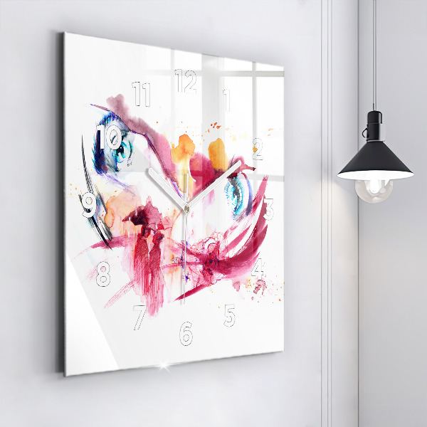 Wanduhr quadratisch Romantisches Paar