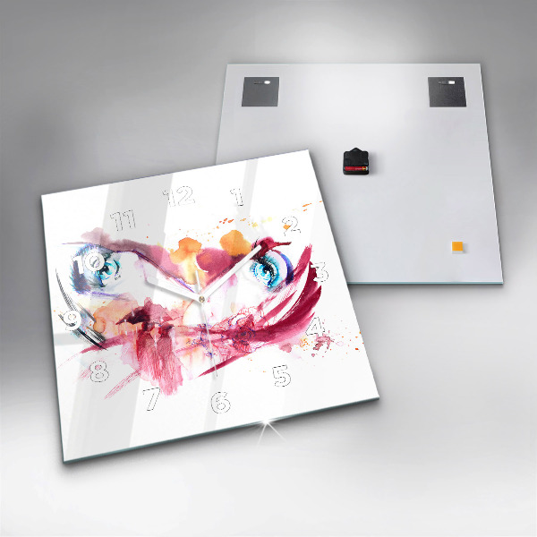 Wanduhr quadratisch Romantisches Paar