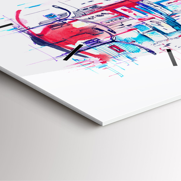 Wanduhr quadratisch mit motiv Rote Ferse