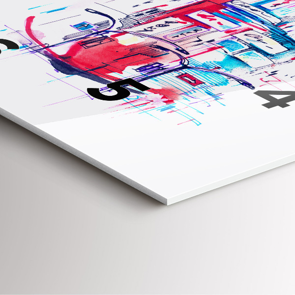 Wanduhr quadratisch mit motiv Rote Ferse