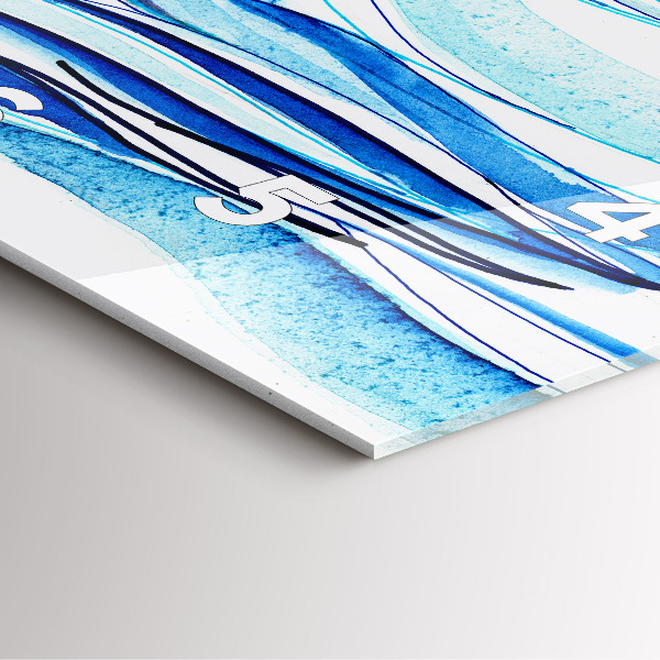 Wanduhr quadratisch mit motiv Surfbrett