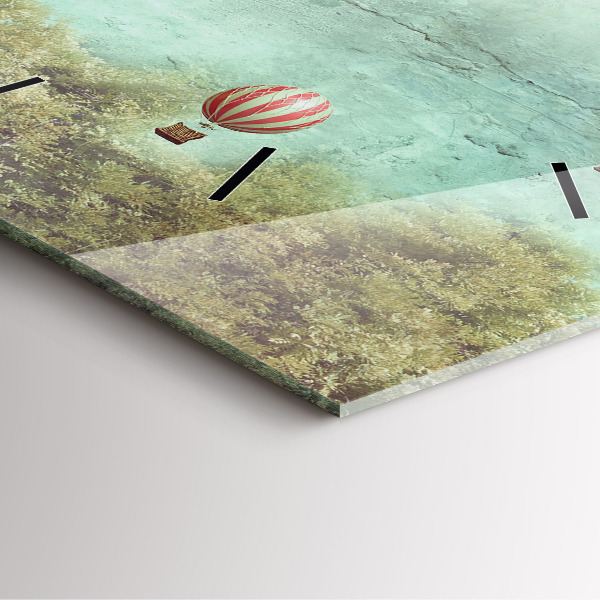 Wanduhr quadratisch mit motiv Luftballons