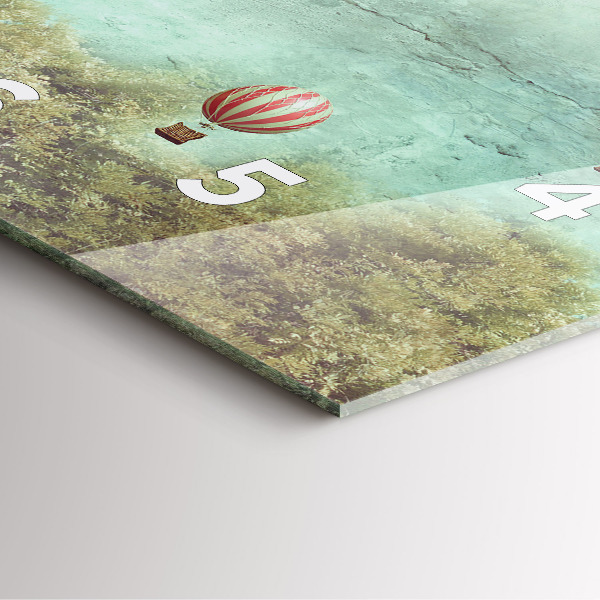 Wanduhr quadratisch mit motiv Luftballons