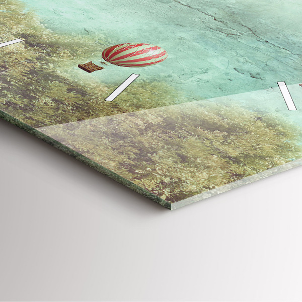 Wanduhr quadratisch mit motiv Luftballons