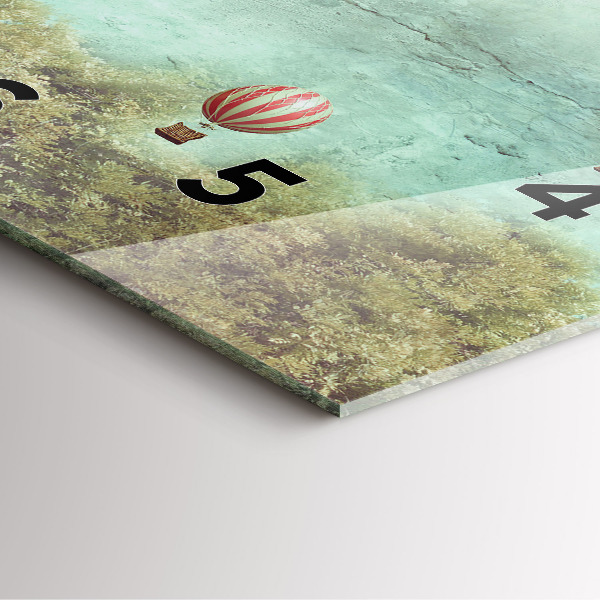 Wanduhr quadratisch mit motiv Luftballons