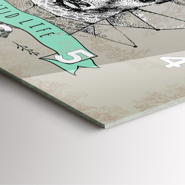 Wanduhr quadratisch Hirschkopf