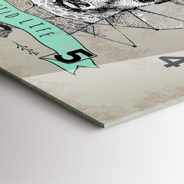 Wanduhr quadratisch Hirschkopf