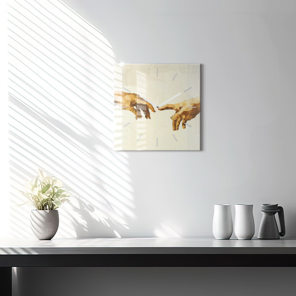 Wanduhr modern quadratisch Erschaffung von Adam