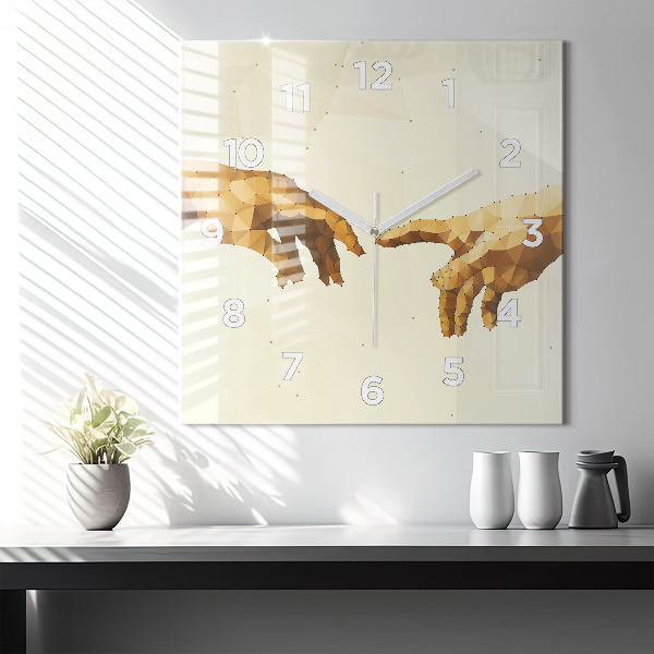 Wanduhr modern quadratisch Erschaffung von Adam