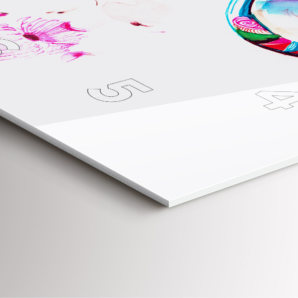 Wanduhr quadratisch Gesicht einer Frau mit Brille