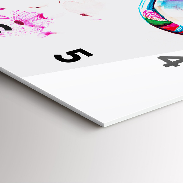 Wanduhr quadratisch Gesicht einer Frau mit Brille