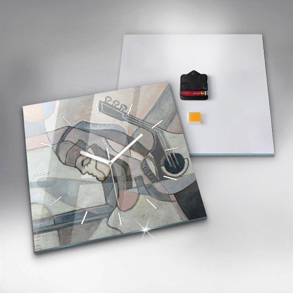 Wanduhr modern quadratisch Abstrakte Malerei