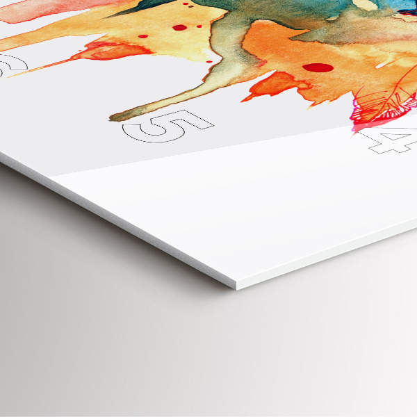 Wanduhr modern quadratisch Bunter roter Papagei