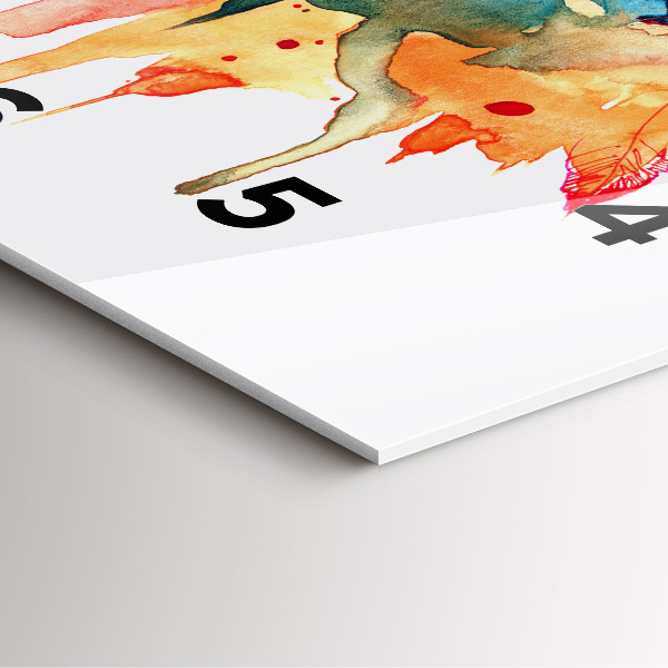 Wanduhr modern quadratisch Bunter roter Papagei