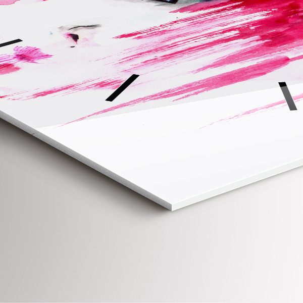 Wanduhr quadratisch mit motiv Viele Gesichter Abstrakt