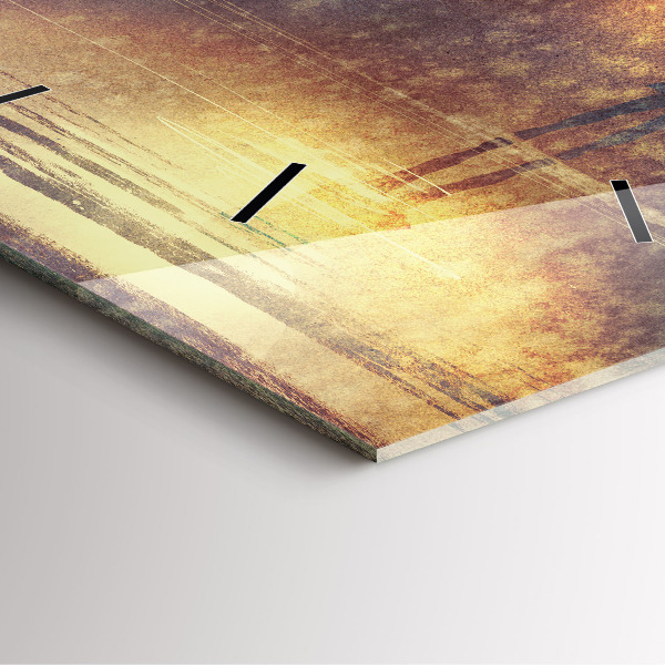 Wanduhr quadratisch Frau mit Regenschirm