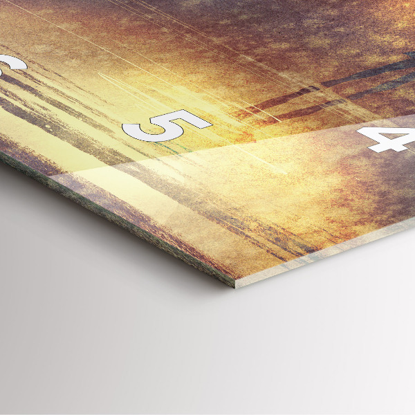 Wanduhr quadratisch Frau mit Regenschirm