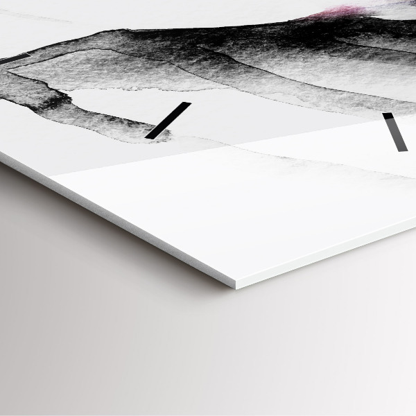 Wanduhr modern quadratisch Porträt einer Frau