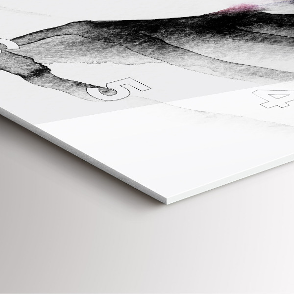 Wanduhr modern quadratisch Porträt einer Frau