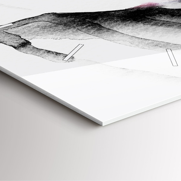 Wanduhr modern quadratisch Porträt einer Frau