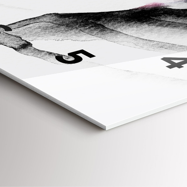 Wanduhr modern quadratisch Porträt einer Frau