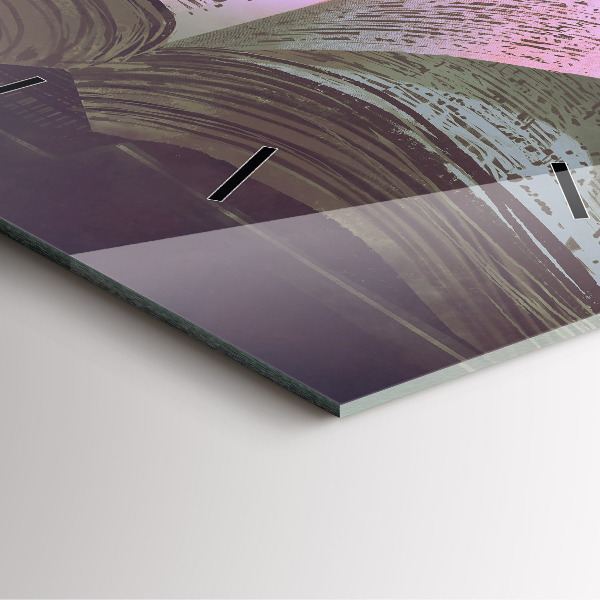 Wanduhr modern quadratisch Abstraktes Buch