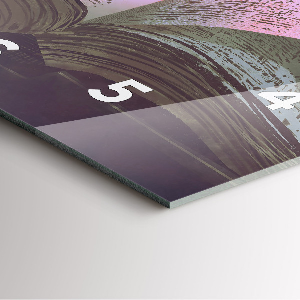 Wanduhr modern quadratisch Abstraktes Buch