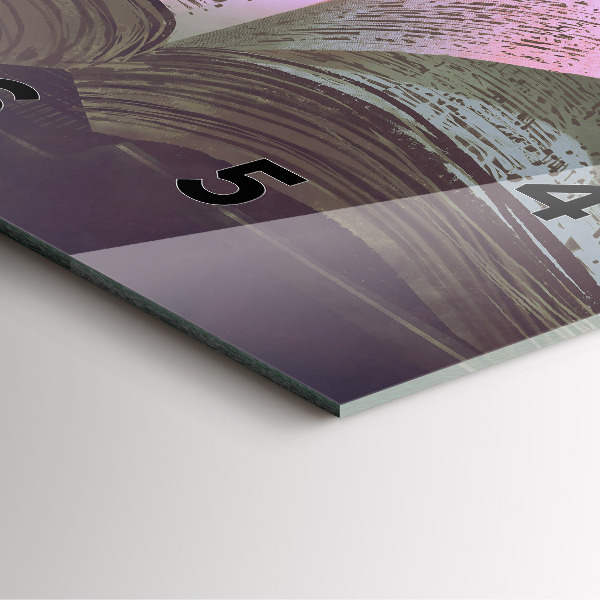 Wanduhr modern quadratisch Abstraktes Buch