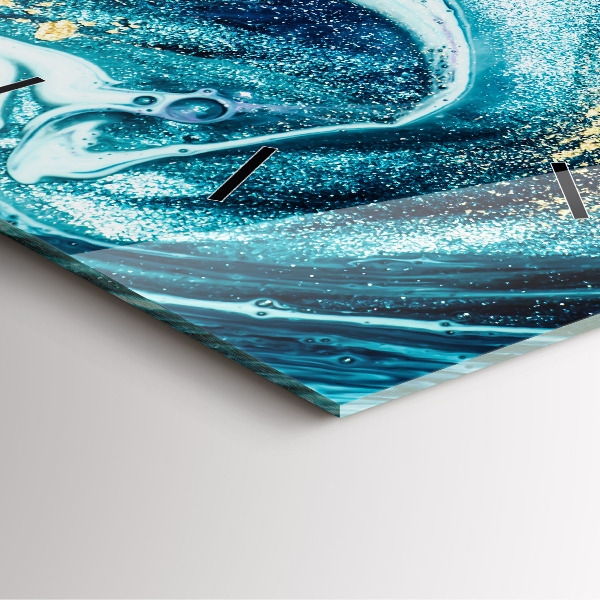 Wanduhr quadratisch Abstrakte Murmel